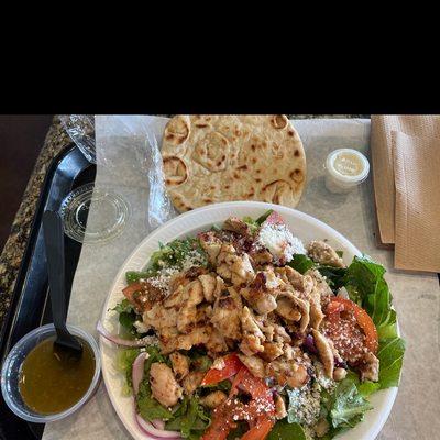 Chicken Shawarma Salad with Broiled Chicken