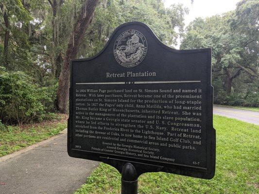 Retreat Plantation Historical Marker