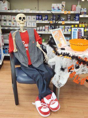 The pharmacy is ready for Halloween. LOL