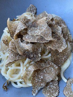 Truffle spaghetti. It wasn't on the menu but always available I was told :)