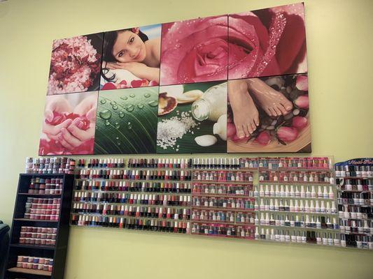 Nail color wall