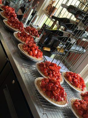 Fresh strawberry pies going out!!