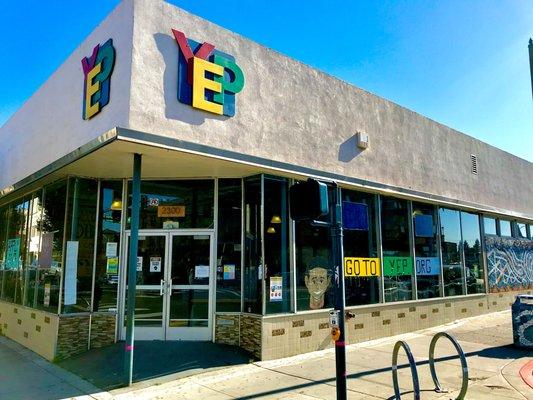 Front of YEP building from International Boulevard