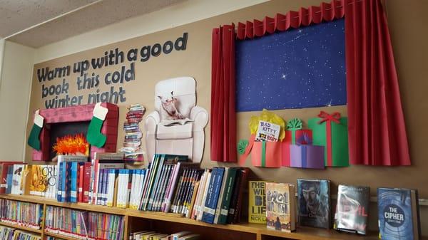 Winter bulletin board display