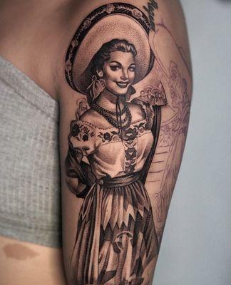 Mexican pin up by Adrian