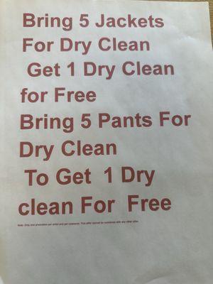 Best offer in Town on Dry cleaning