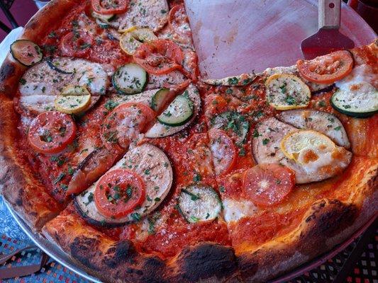 Ratatouille pizza - tastes as good as it looks!