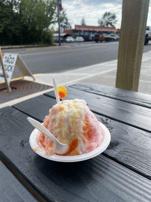 pink lemonade, passion fruit, and mango