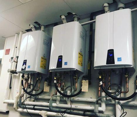 Commercial Tankless Water Heater Installation Navien 240A