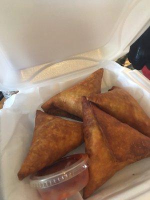 Samosa $1.50 each. Best I've had in the Twin Cities so far. HIGHLY RECOMMEND.