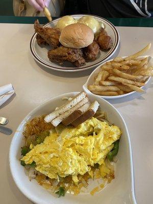 Country skillet and fried chicken