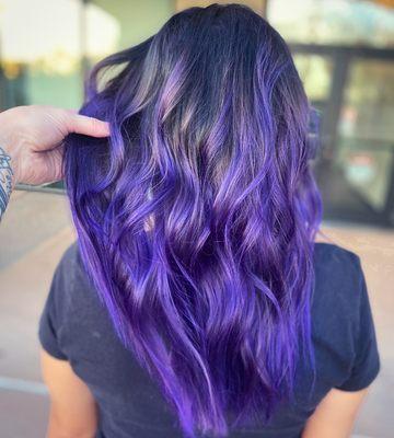 Purple balayage