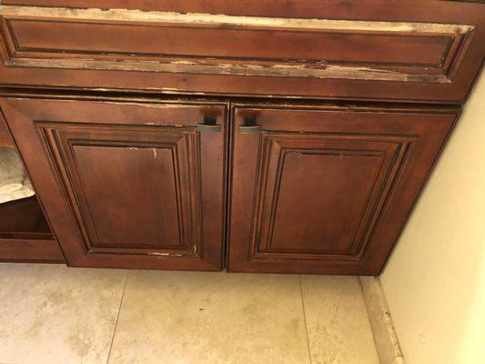 Cabinets are all peeling