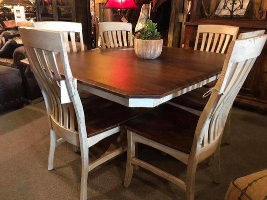 Made deep in Amish country, the Santa Fe Dining Set is made of solid rustic cherry & brown maple with medium distressing for ...