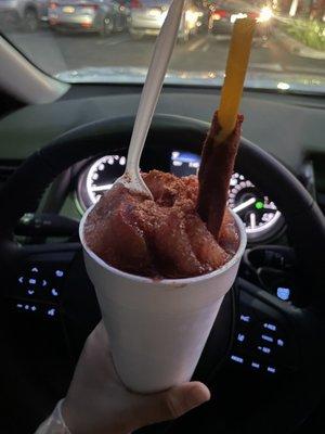 Raspado de ciruela with Mango, chamoy and Tajin!