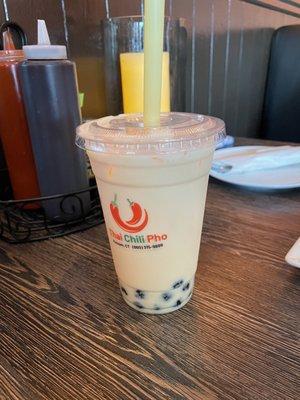 Mango bubble tea