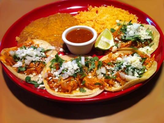 Chicken tinga tacos