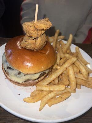 Stuffed mushroom burger