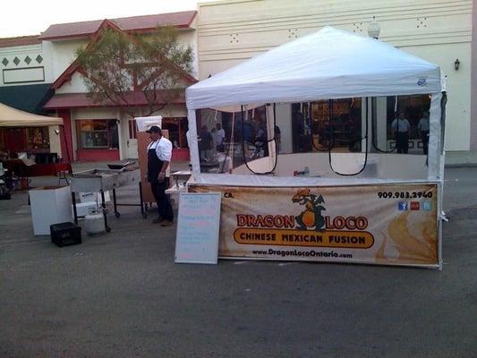 Food vendor at upland farmers market.