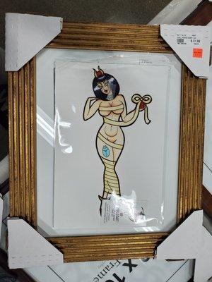 10/13/2020 - Found the perfect frame for a piece I was gifted by a local artist. This is the before - I have the crew install for me.