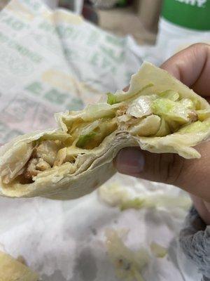 Rotisserie chicken Wrap.