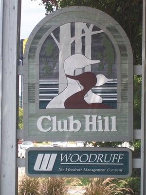 Club Hill Sign