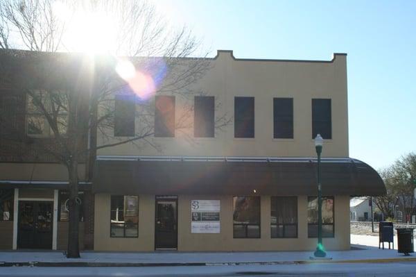 Front facade of the building...in the Snow!