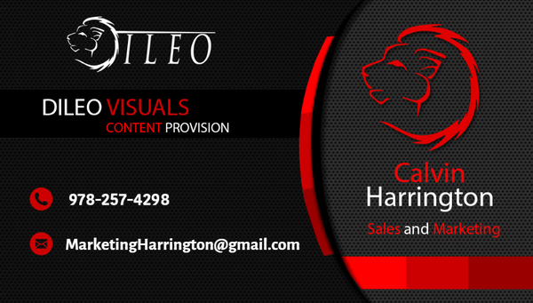 Business Card - Calvin Harrington Managing Partner of DiLeo Visuals