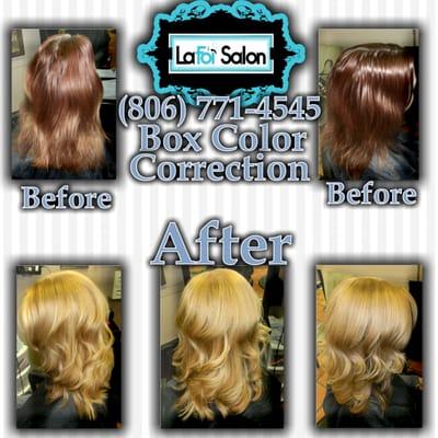 Box Hair Color Correction  By: LeeAnn Floyd   www.lafoisalon.com  #lafoisalon  #hairsalonslubbock