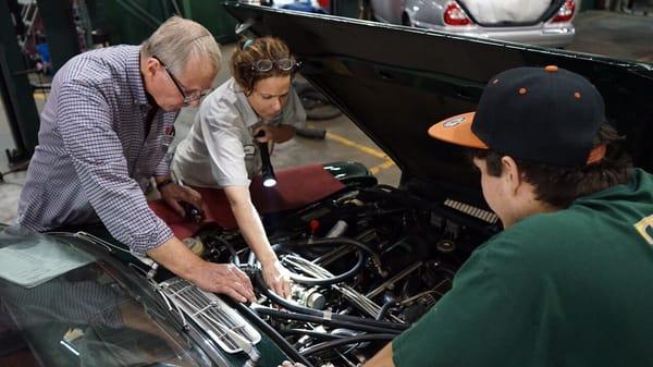 Top Line Jag Repair owner Debbie Harrill with Bob Krokus 2015