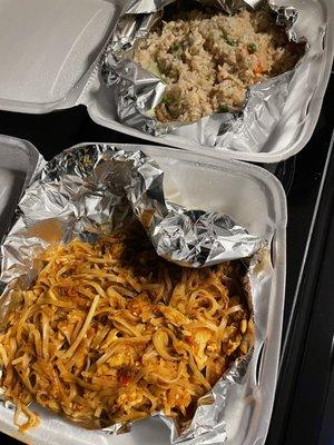 Pad Thai and fried rice