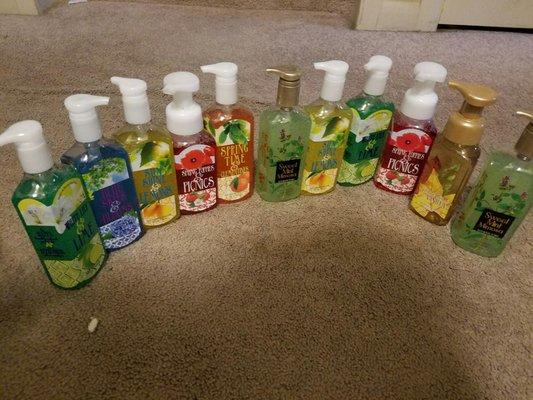 Look at all the hand washes