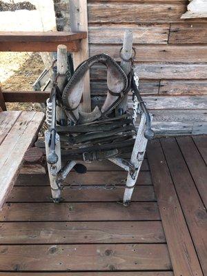 Chair made out of a bridle