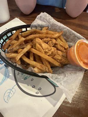 Chicken tenders and fries