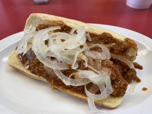 Coney with added onions