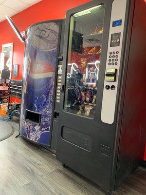 Vending machines with dust and fingerprints