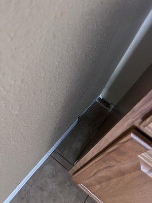 Missing trim board on walls