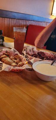 Garlic Parm and BBQ Wings with Ranch