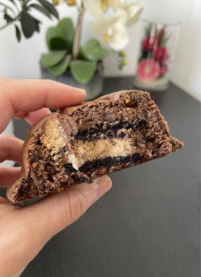 Reese's Oreo stuffed brownie cookie ($6) -- super peanut buttery