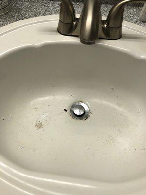 Nasty bathroom sink.