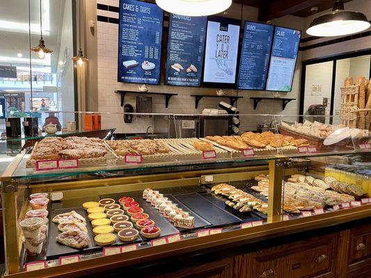 Beautiful display of pastries, quiches, goodies - got there upon opening on a weekday so they were still stocking their cases