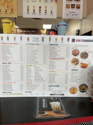 May 2022 updated menu. They don't serve banh mi anymore FYI.