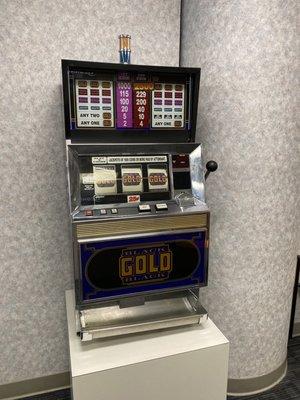 Slot machine. Only decoration. LOL