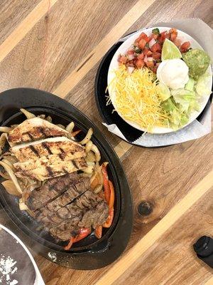 Combo beef and Chicken & Char Grilled Steak Fajita $20 4/5 stars