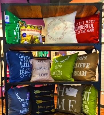 Style your space with personalized pillows...for you or as a gift.