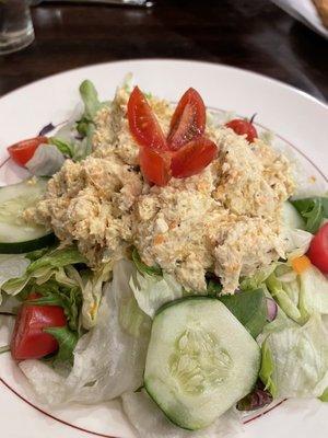 Chicken salad salad, goes well with balsamic vinaigrette