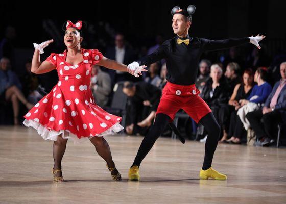 Dancing a show dance with my teacher, Yura at Ohio Star Ball.