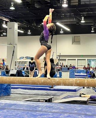 Audrey on Beam