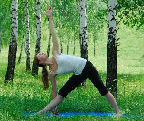 Trikonasana in the Spring!