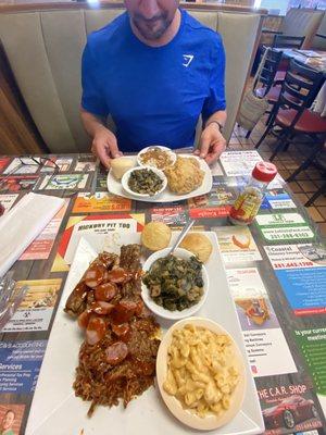 Fried chicken, sampler platter